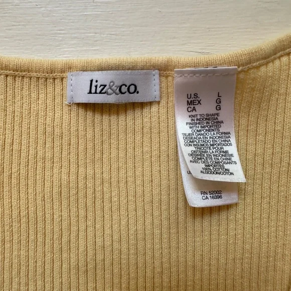 Vintage Butter Yellow Ribbed Top - Picture 3 of 6